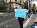 Catania, Sicily, Italy Ã¢â¬â 5 october 2020 supporters of Matteo Salvini show signs with a message of support